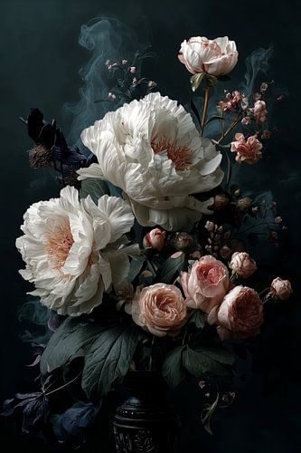 White Peonies in the Darkness no.5