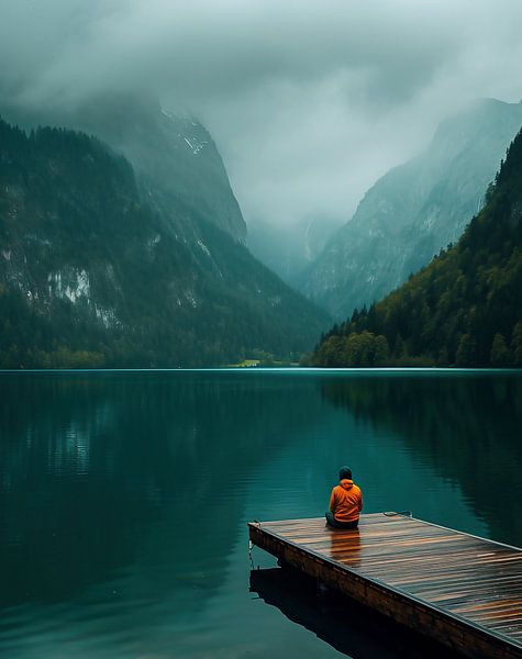 Mystical atmosphere at the mountain lake by fernlichtsicht