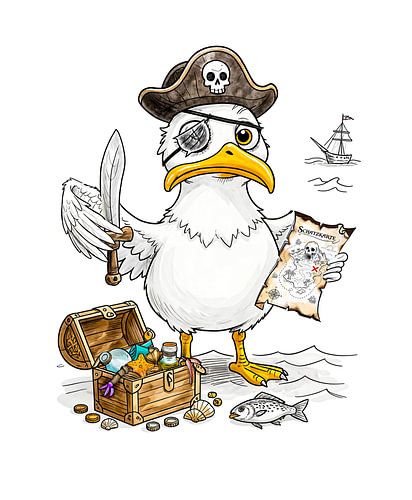 Stripverhaal: De schattenjacht van de piratenvogel