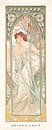 Tijden van de Dag : Avond Overdenking - Art Nouveau Schilderij Mucha Jugendstil par Bridgeman Masters Aperçu