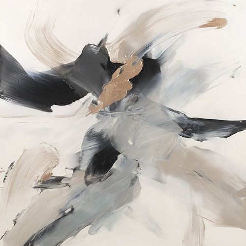 Krachtige abstracte penseelstreken