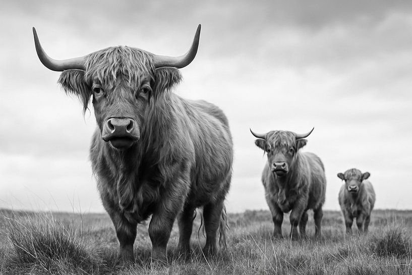 Highlanders together - cooles und stimmungsvolles Artwork von Kleurenrijk