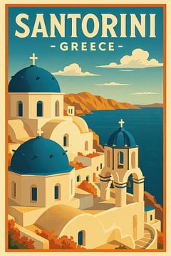 Santorini by Poster Art Shop