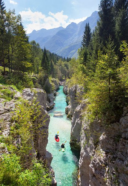 Kayak Soca River Bovec Slovenia by Menno Boermans