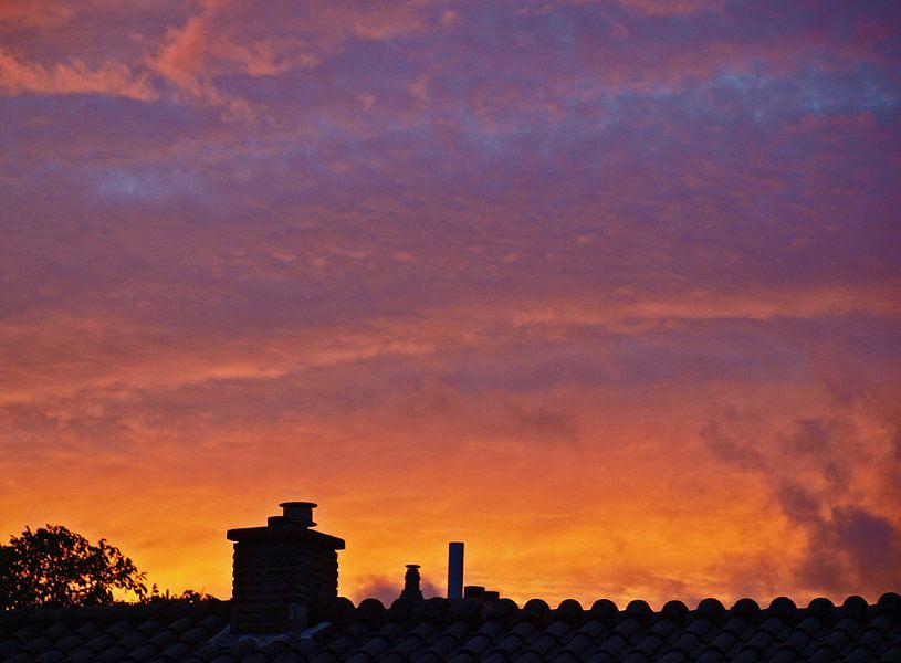 Zonsondergang boven Den Haag von Rinke Velds