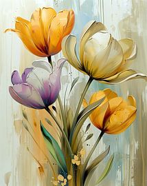 Pastell Tulpen Illustration von Jacky