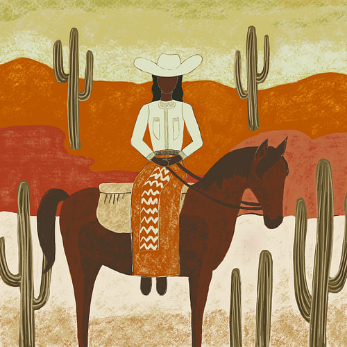 Cowgirl und Hut von Bianca ter Riet