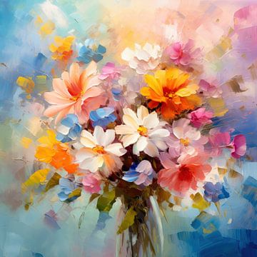 Bouquet de fleurs multicolores sur ARTemberaubend