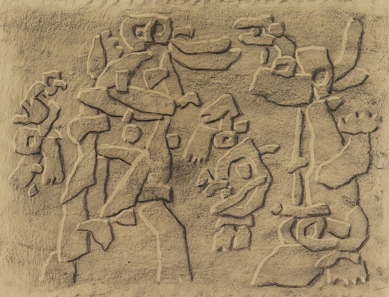 WILLI BAUMEISTER, Glänzendes Relief, 1952-1953 von Atelier Liesjes