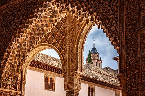 Blick durch die Alhambra Granada Spanien