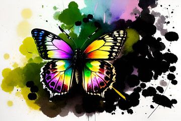 Levendige kleuren: een kleurrijke vlinder betovert de zintuigen van ButterflyPix