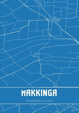 Blueprint | Carte | Makkinga (Fryslan) sur Rezona