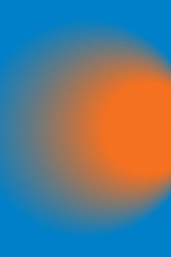 Abstract retro-geïnspireerd kleurverloop. Oranje en blauw.