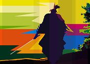 Samurai Silhouet Pop Art WPAP van Artkreator thumbnail