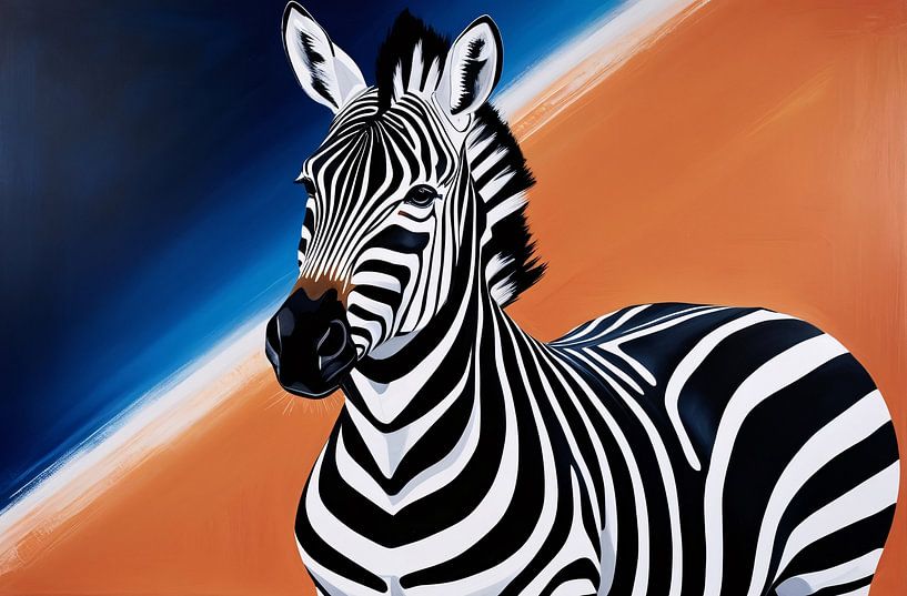 Modern zebra with colour accents by Art & Soul Creations
