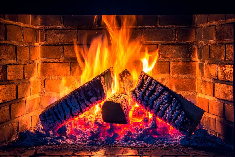 Feuerstelle Gemütlichkeit von Poster Art Shop