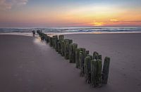Zonsondergang aan het strand