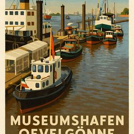 Museumshafen Oevelgönne im Morgenlicht von Sabine Wagner