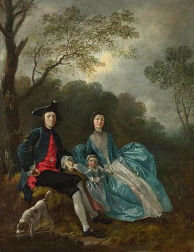 Portret van de kunstenaar met zijn vrouw en dochter, Thomas Gainsborough