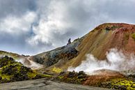 Vulkanische Landschaft in Landmannalaugar Island von Sjoerd van der Wal Fotografie Miniaturansicht