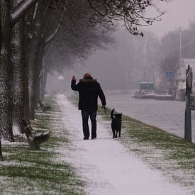 Winterwandeling met de hond von Christiaan Klompstra