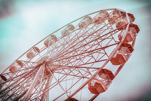 Giant Ferris Wheel Carnival Vintage Photo