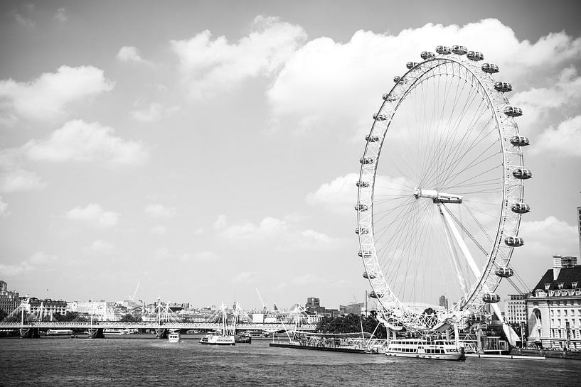 Londen Eye aan de Theems par Barbara Koppe