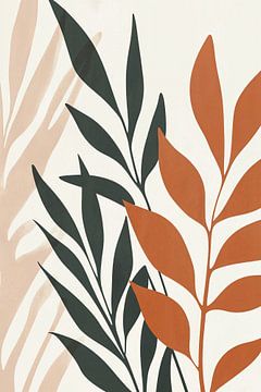 Boho Leaf Art iii van Studio BB