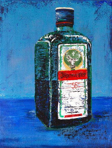 Jagermeister bottle by Claudia Rosa Art