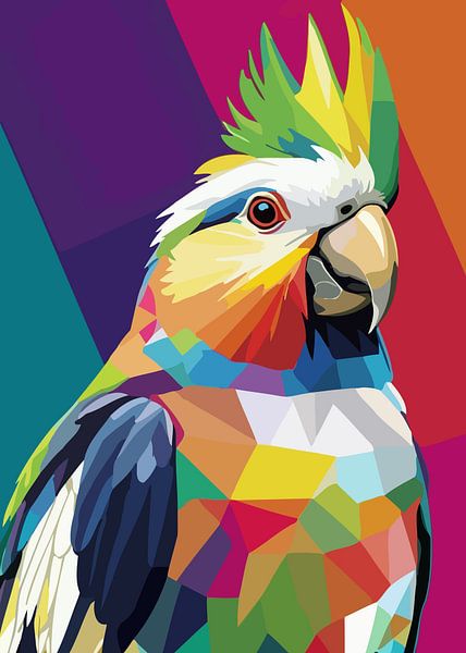 Nymphensittich Papagei Vogel Pop Art von MIROKKU