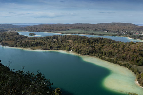 Belvédère des 4 Lacs: schilderachtig uitzicht op het turquoise water