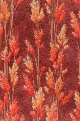 Golden red spikes against deep background