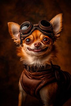 Steampunk Chihuahua van Harry Hadders
