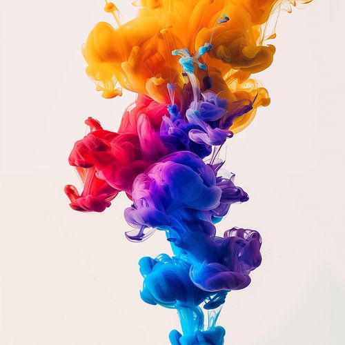 inkt in water kleurrijk