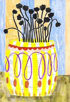 Striped Plant Pot