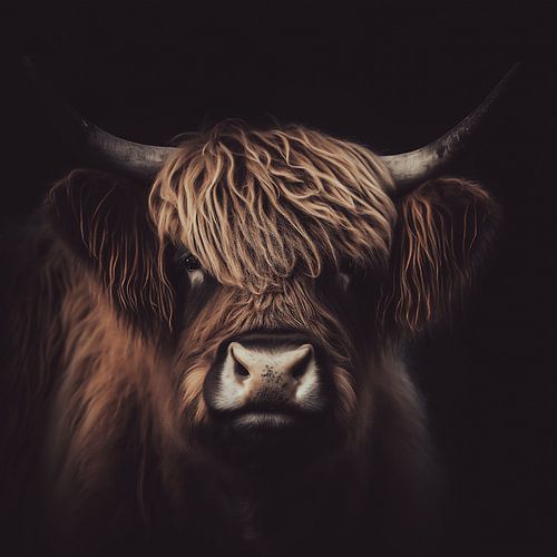 Portret van een Schotse hooglander