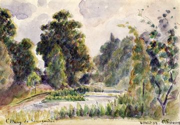 Camille Pissarro,Vijver bij Kew Gardens
