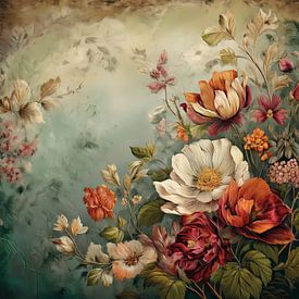 Vintage romantic Victorian flowers by Patricia Hofmeester