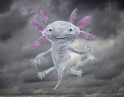 De god van de axolotl