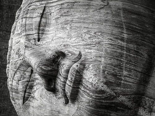 face of sleeping Buddha, the Gal Vihara, Sri Lanka