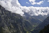 Paysage nuageux d'Interlaken