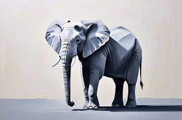 Elegante olifant in abstract ontwerp van Art & Soul Creations