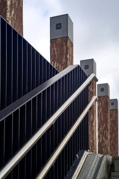 Stairs and columns, Leidsche Rijn Utrecht by André Bouterse