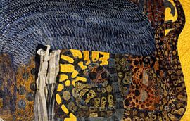 Beethoven frieze - right part, after the work of Gustav Klimt
