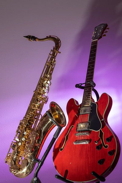 Saxophone et guitare par Antoon van Osch