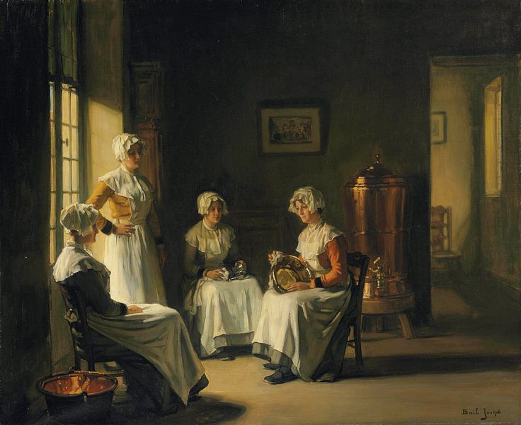 Women Polishing Brass van Antonije Lazovic