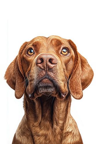 Faithful companion - Realistic portrait of a noble hunting dog