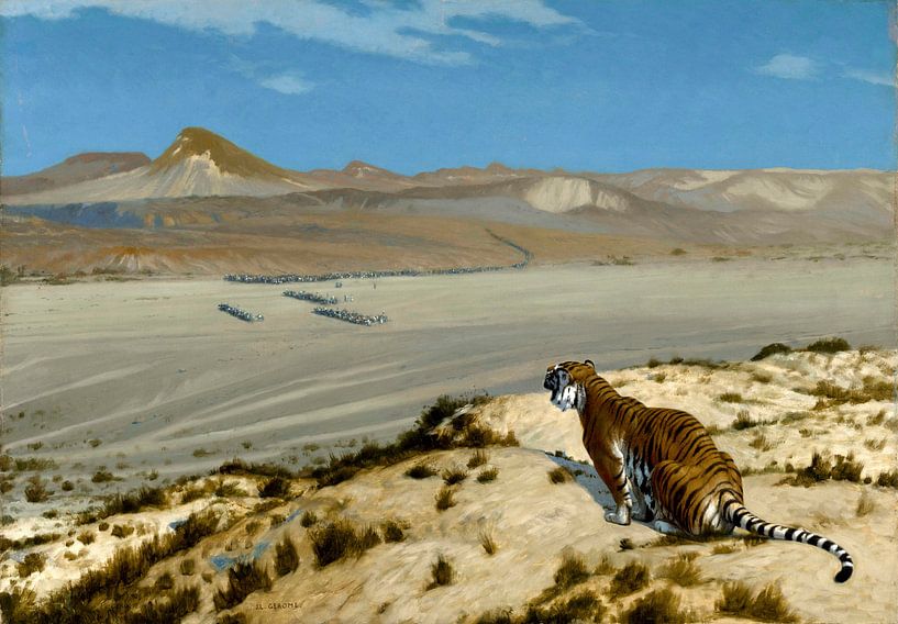 Tiger on the Watch, Jean-Léon Gérôme by Masterful Masters