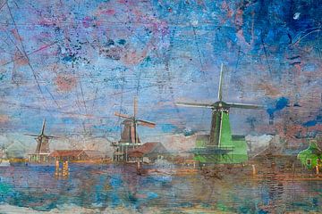 Windmills at Zaanse, Pays-Bas