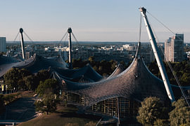 Roof structure of the Olympic Hall in Munich by Marc Heiligenstein